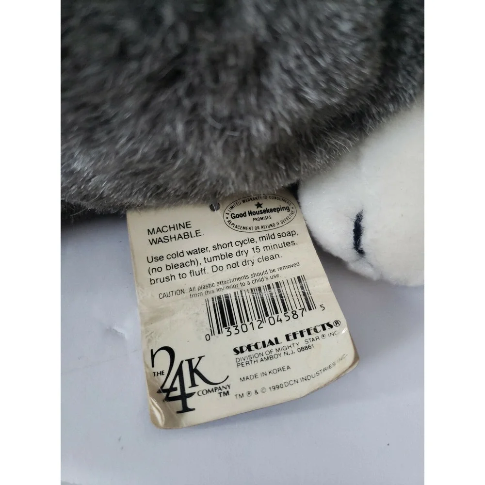 plush racoon 24k Polar Puff Raccoon Plush 1990 Vintage Soecial Effects‎